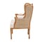 Bali & Pari Rachana Traditional French Beige Fabric and Honey Oak Finished Wood Accent Chair 238-13386-ZORO - alternate 2